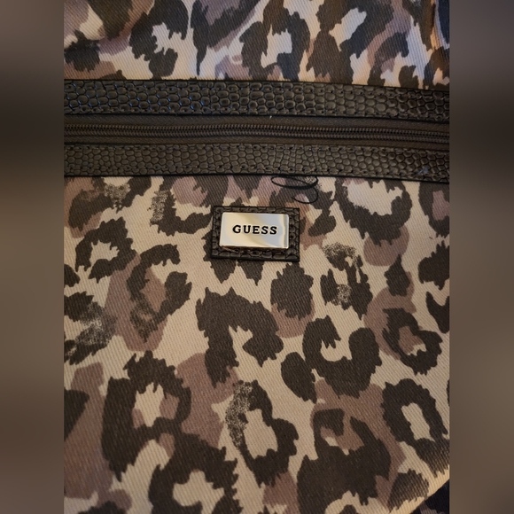 GUESS Stone Atylia Pink Brown and Tan Colorblock Retro Satchel Hanbag - Picture 7 of 12